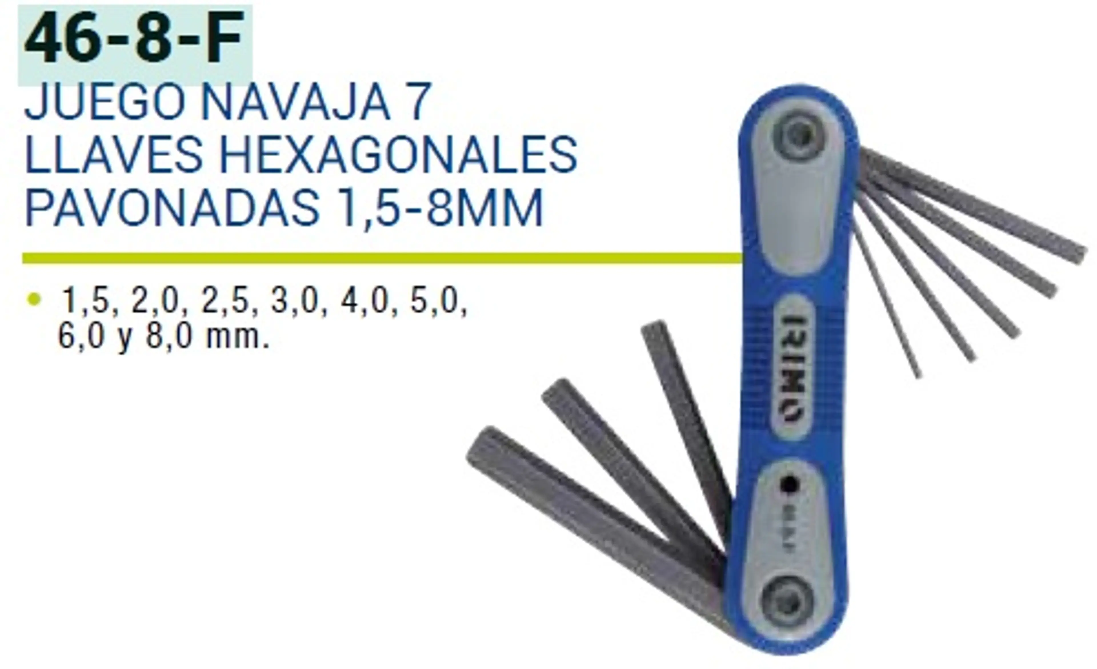 JUEGO NAVAJA 7 LLAVES HEXAGONALES P