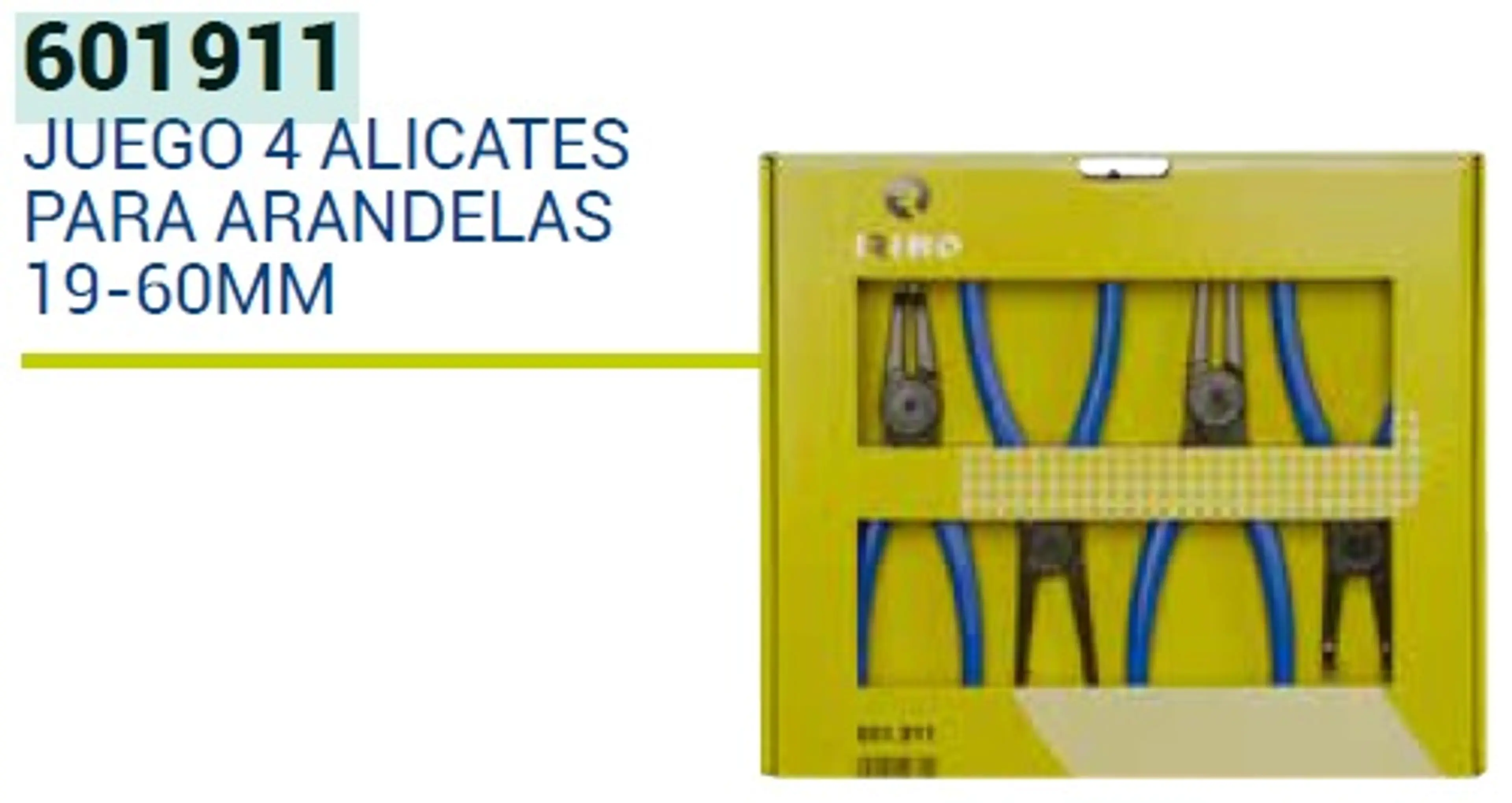 JUEGO 4 ALICATES PARA ARANDELAS 19-