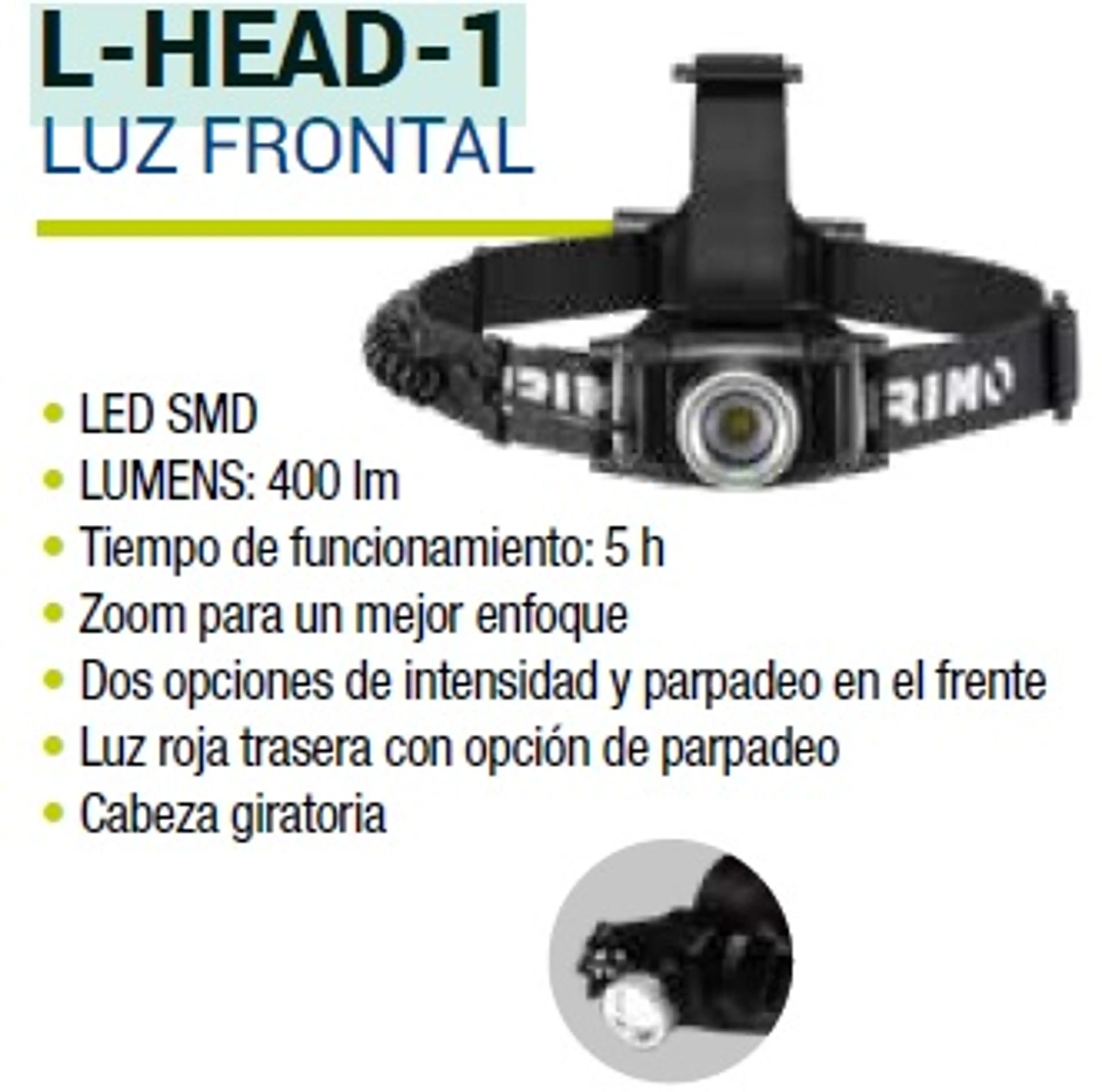 LUZ FRONTAL