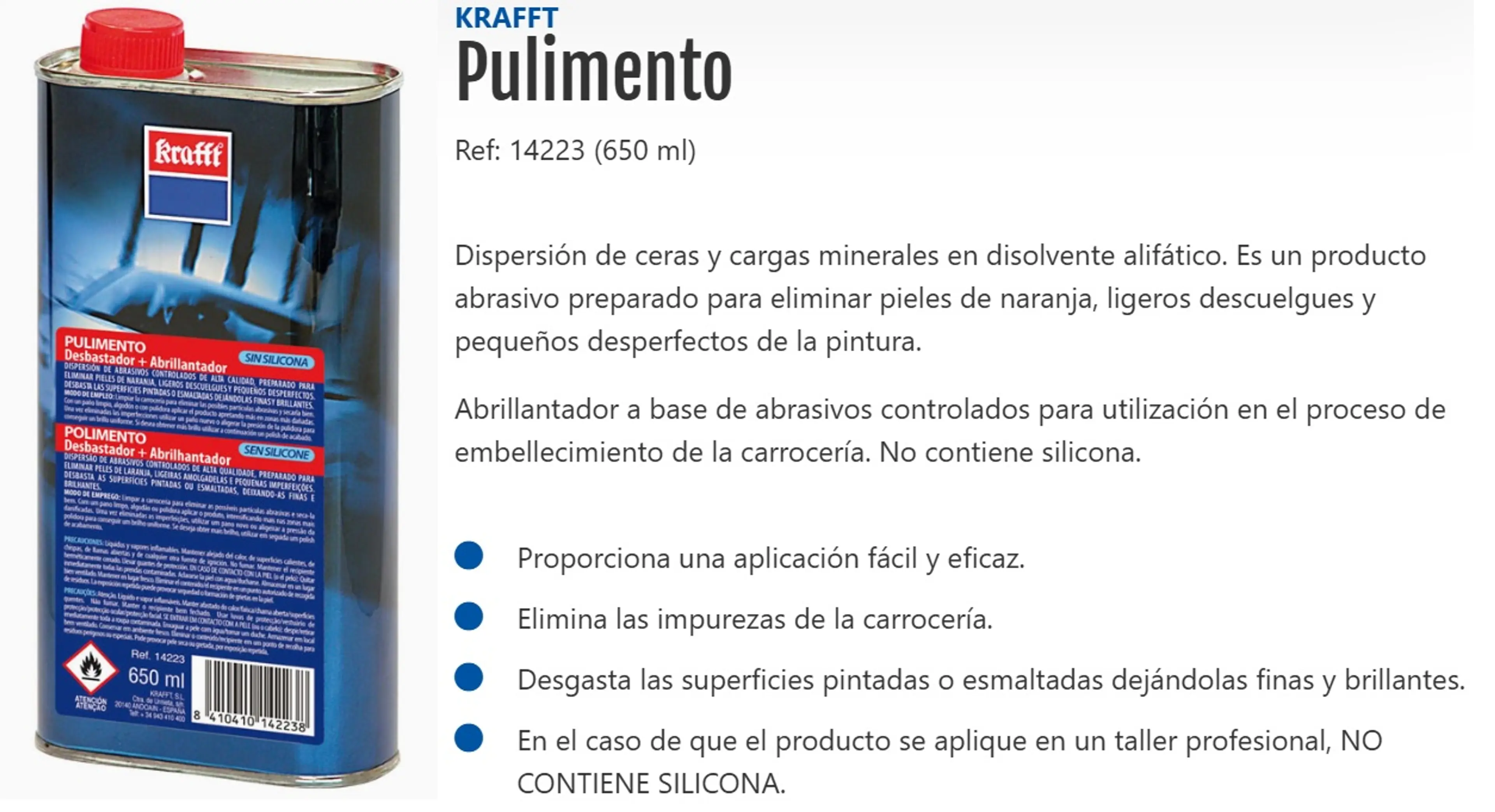 KRAFFT PULIMENTO 650ML.