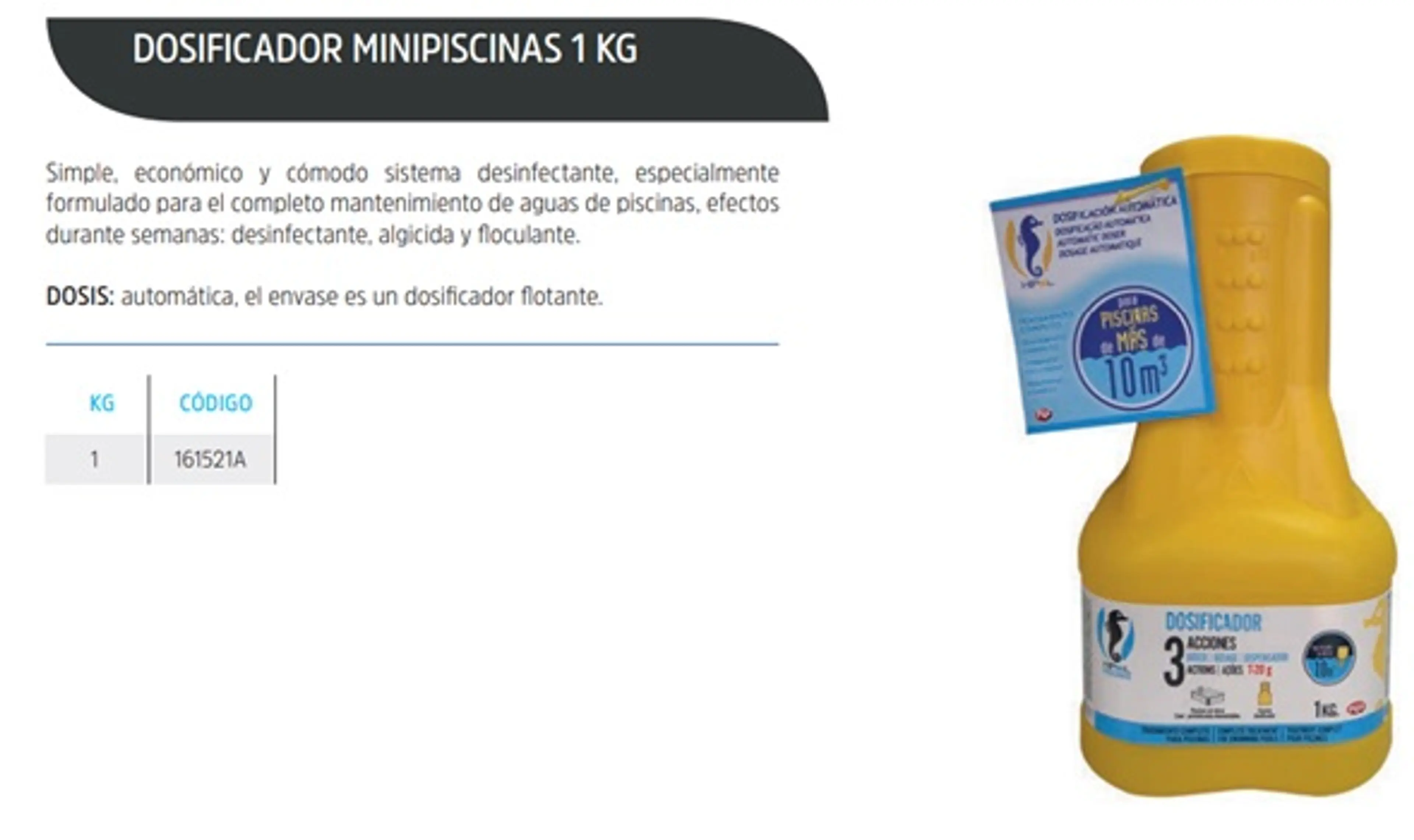 HIP DOSIFICADOR MINIPISCINAS BT. 1